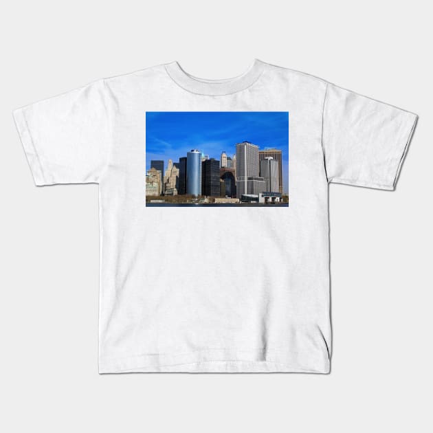 New York City Skyline United States Of America Kids T-Shirt by AndyEvansPhotos